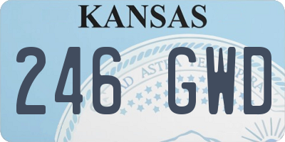 KS license plate 246GWD