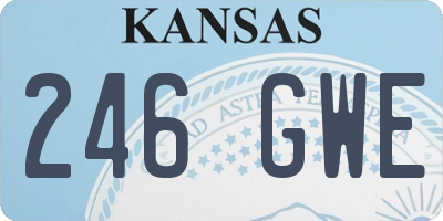 KS license plate 246GWE