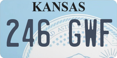 KS license plate 246GWF