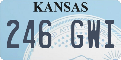 KS license plate 246GWI