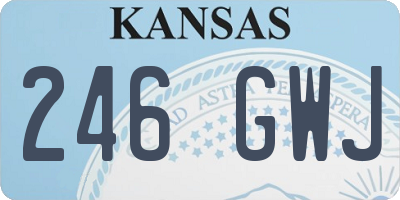 KS license plate 246GWJ