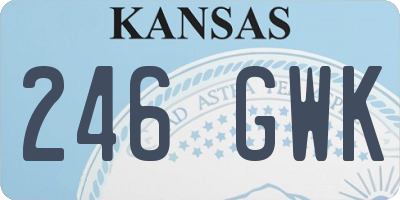 KS license plate 246GWK
