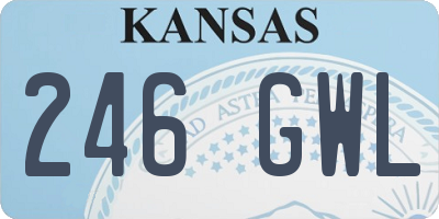 KS license plate 246GWL