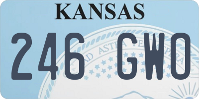 KS license plate 246GWO