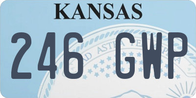 KS license plate 246GWP