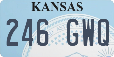 KS license plate 246GWQ