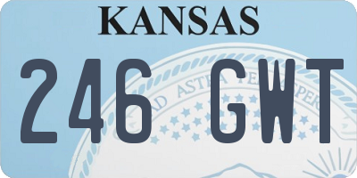 KS license plate 246GWT