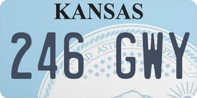 KS license plate 246GWY