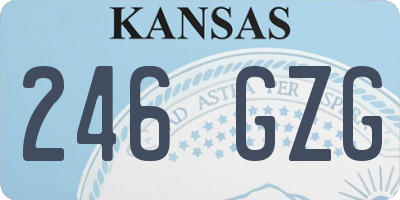 KS license plate 246GZG