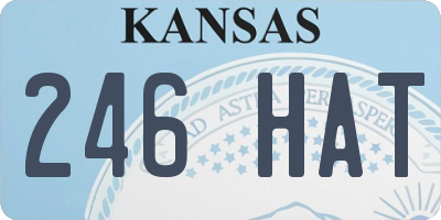 KS license plate 246HAT