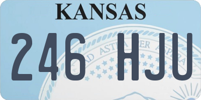 KS license plate 246HJU