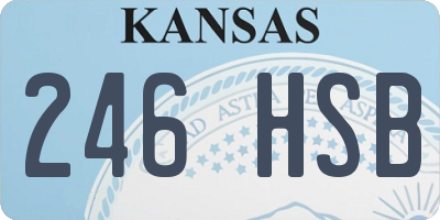 KS license plate 246HSB