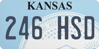 KS license plate 246HSD