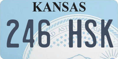 KS license plate 246HSK