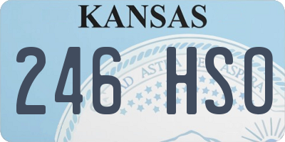KS license plate 246HSO