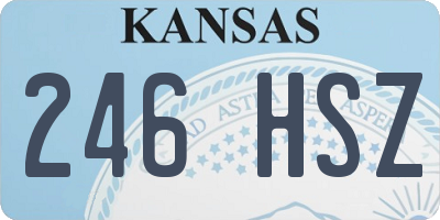 KS license plate 246HSZ