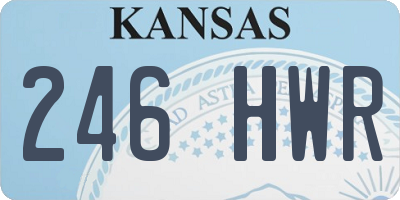 KS license plate 246HWR