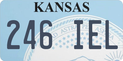 KS license plate 246IEL