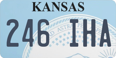 KS license plate 246IHA