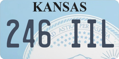 KS license plate 246IIL