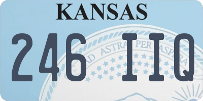 KS license plate 246IIQ