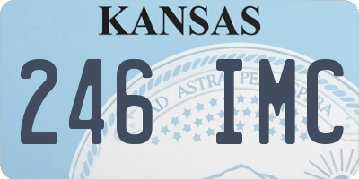 KS license plate 246IMC