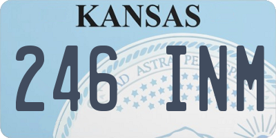 KS license plate 246INM