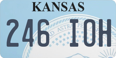 KS license plate 246IOH