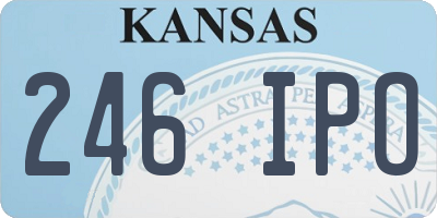 KS license plate 246IPO