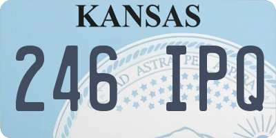 KS license plate 246IPQ