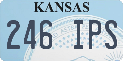 KS license plate 246IPS