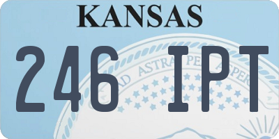 KS license plate 246IPT