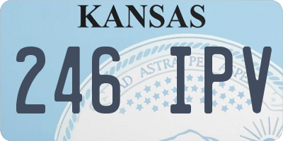 KS license plate 246IPV