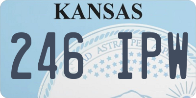 KS license plate 246IPW