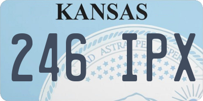 KS license plate 246IPX