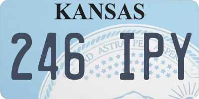 KS license plate 246IPY