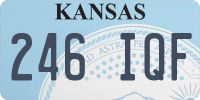 KS license plate 246IQF