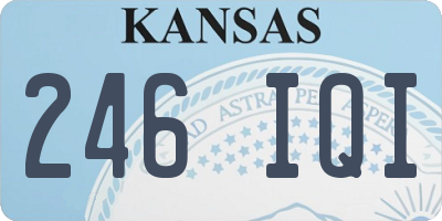 KS license plate 246IQI