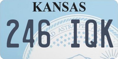 KS license plate 246IQK