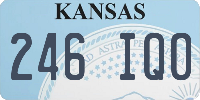 KS license plate 246IQO