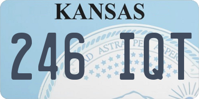 KS license plate 246IQT