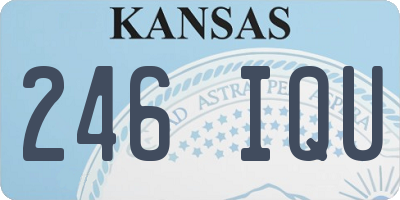 KS license plate 246IQU