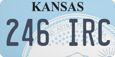 KS license plate 246IRC