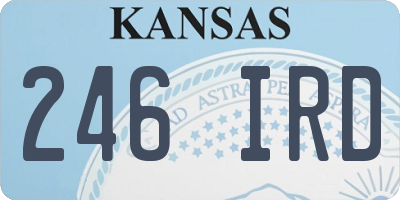 KS license plate 246IRD