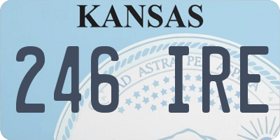 KS license plate 246IRE