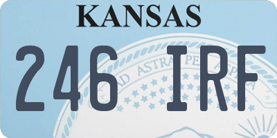 KS license plate 246IRF