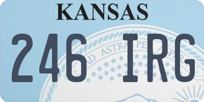 KS license plate 246IRG