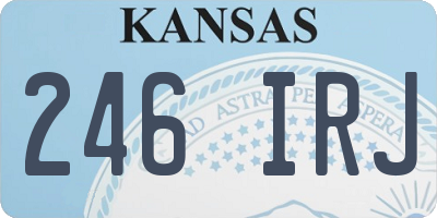 KS license plate 246IRJ