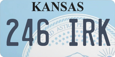 KS license plate 246IRK
