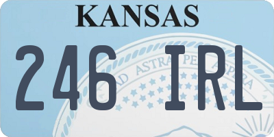 KS license plate 246IRL